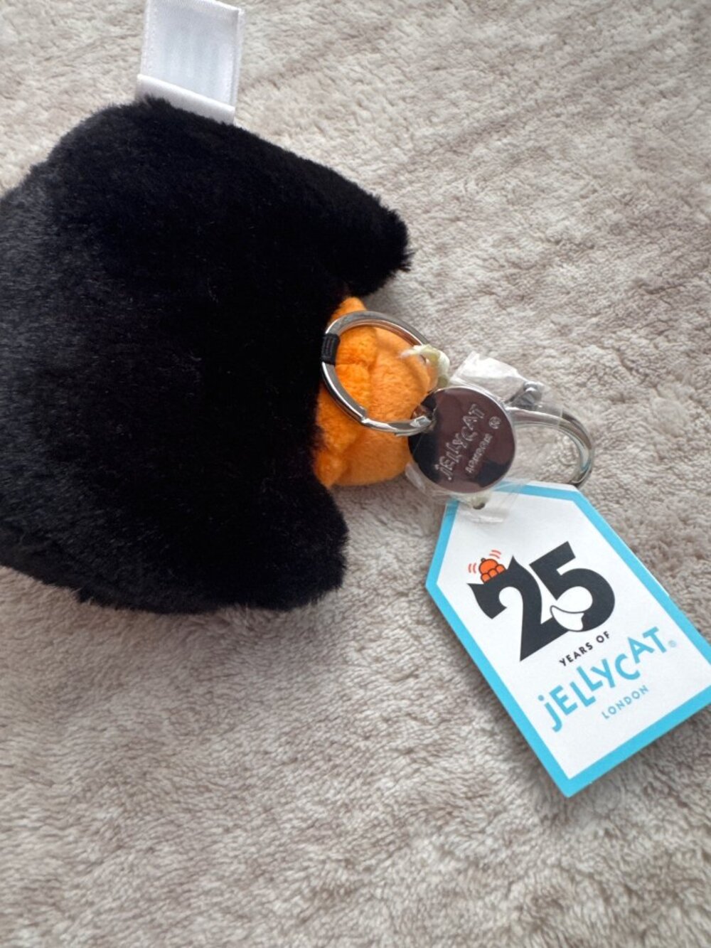 Jellycat Jack Bag Charm NWT 25th Anniversary Keychain Perfect Stocking Stuffer - Picture 4 of 4